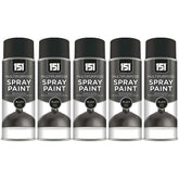5X 151 Black Satin Spray Paint 400ml Spray Paint